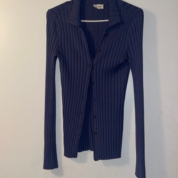 Open Edit Women button down top Small blue - Picture 1 of 4